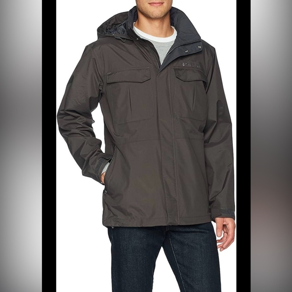 Columbia Men's Dark Gray Raincoat